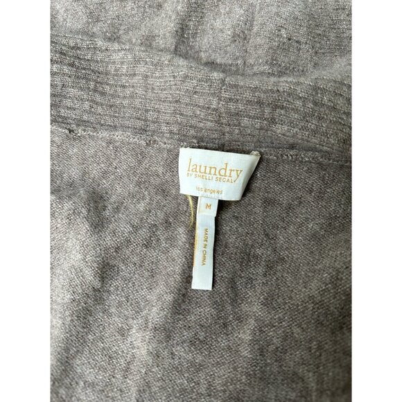 Laundry by Shelli Segal Cashmere Open Cardigan M Brown - Picture 4 of 9